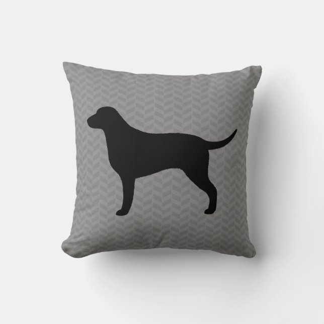 Curly Coated Retriever Silhouette Cushion (Front)