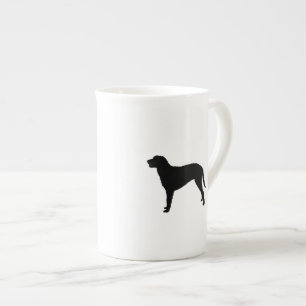 Curly Coated Retriever Silhouette Love Dogs Bone China Mug