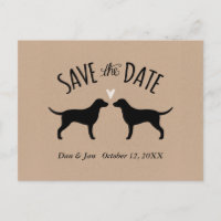 Curly Coated Retrievers Wedding Save the Date