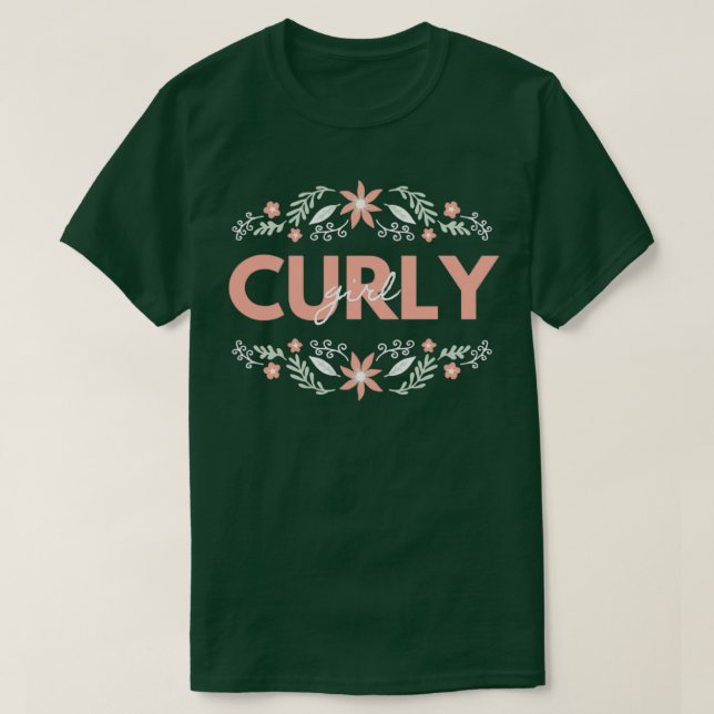 Curly Girl Hair Afro T-Shirt (Design Front)