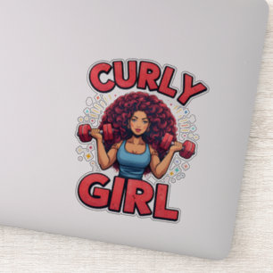 Curly Girl Hair Goals -Pink Gym Fitness Motivation