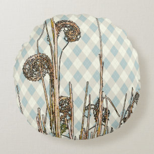 Curly Grass Round Cushion