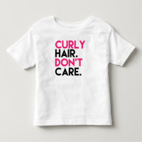 Curly Hair don't care funny Pink Raglan - Toddler