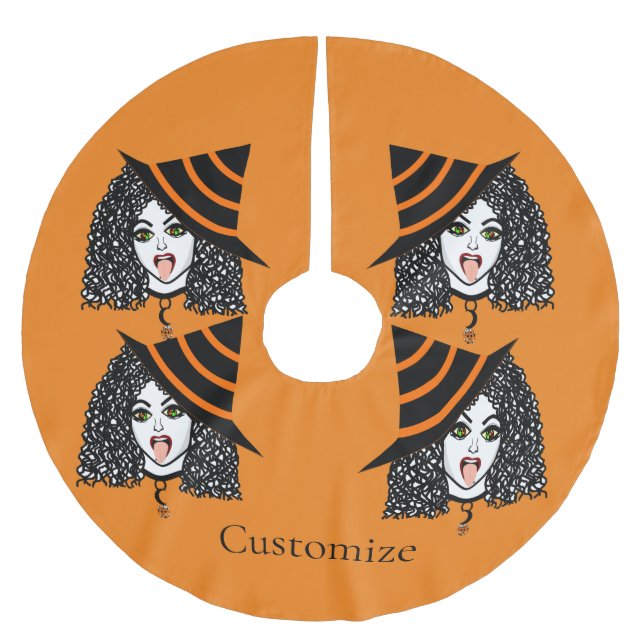 Curly-haired Witch Thunder_Cove  Brushed Polyester Tree Skirt (Front)