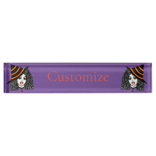 Curly-haired Witch Thunder_Cove Nameplate