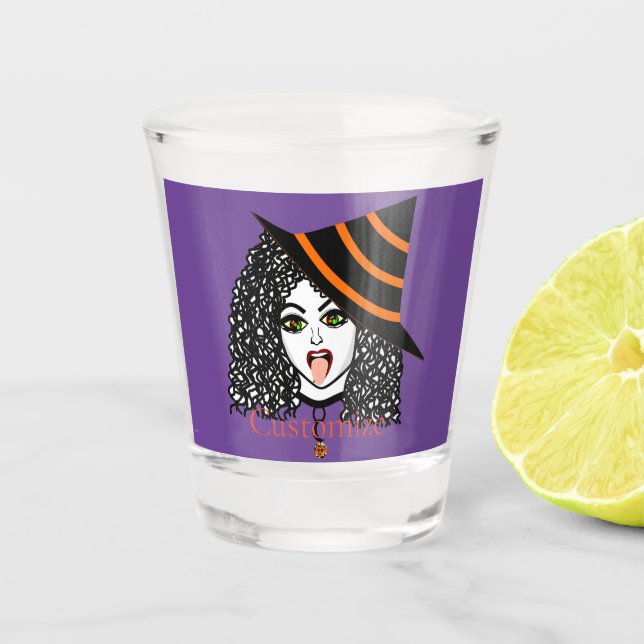 Curly-haired Witch Thunder_Cove Shot Glass (Front)