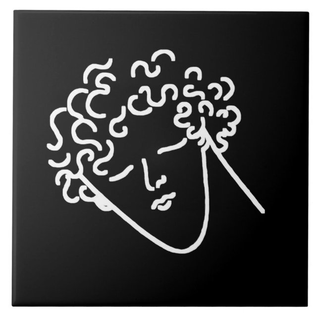 curly haired youth tile (Front)