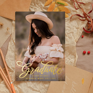 Curly Headline Graduation Invitation