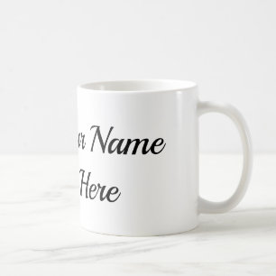 Curly Heart Ink Mug With Personalisation