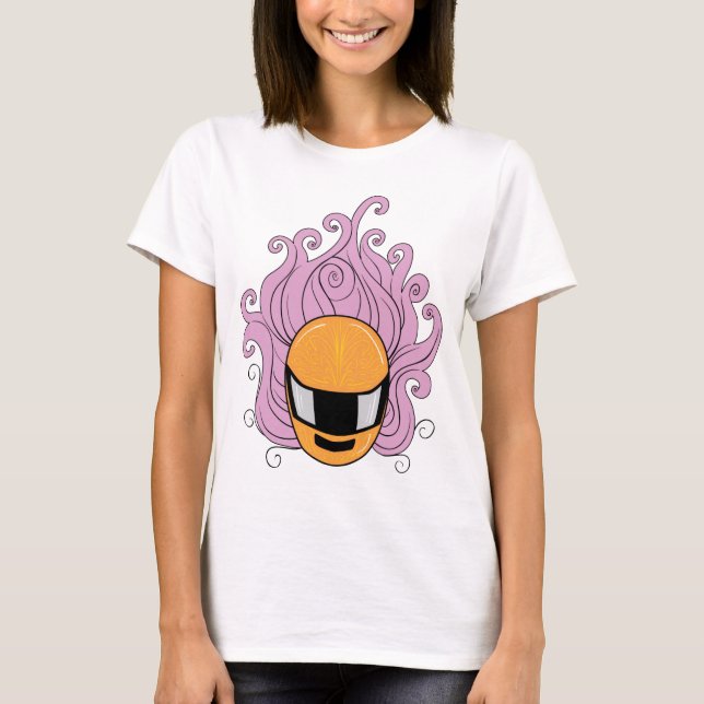 Curly Lady Rider Long Sleeve T-Shirt (Front)