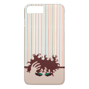 Curly Natural, Teal Eye Shadow and maroon stripe Case-Mate iPhone Case