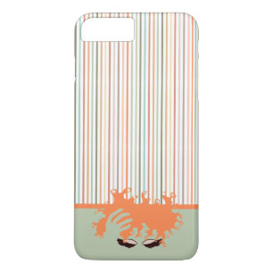 Curly Natural, Teal Eye Shadow and peach stripe Case-Mate iPhone Case