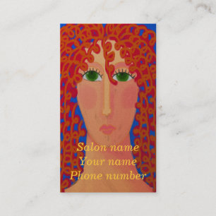 Curly Red Hair Appointment Card
