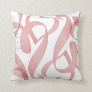 Curly Ribbons Throw Pillow