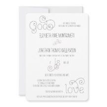 Curly Script God is Love Christian Wedding