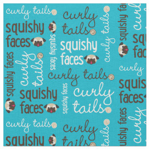 Curly Tails Squishy Faces Fabric