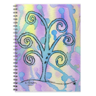 Curly Tree Spiral Notebook