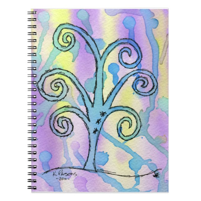 Curly Tree Spiral Notebook (Front)