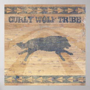 Curly Wolf Tribe Poster