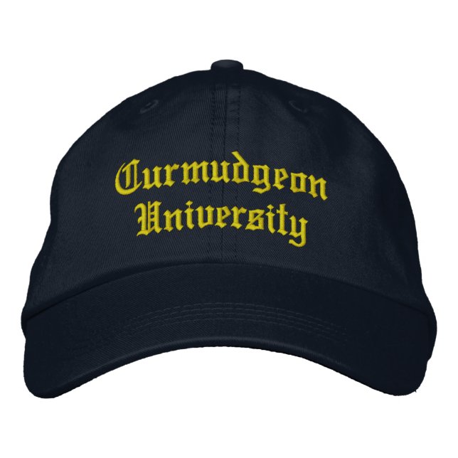 Curmudgeon University Baseball Hat (Front)