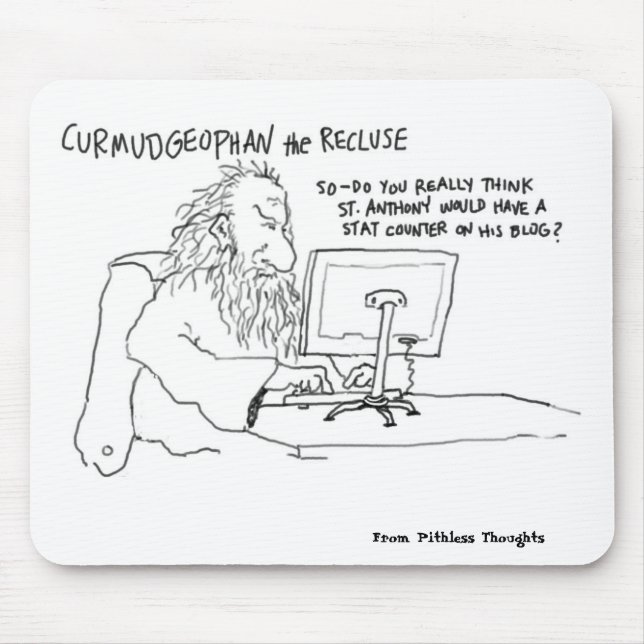 Curmudgeophan on Blogging Mouse Pad (Front)