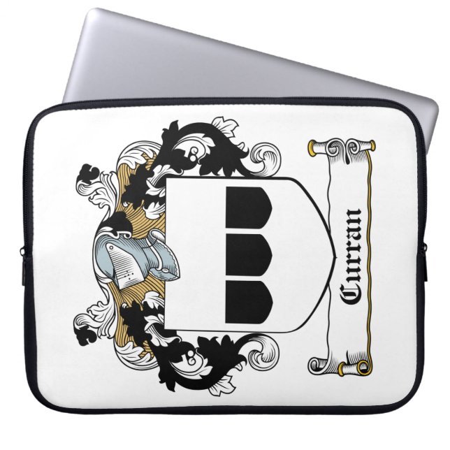 Curran Family Crest Laptop Sleeve (Front)