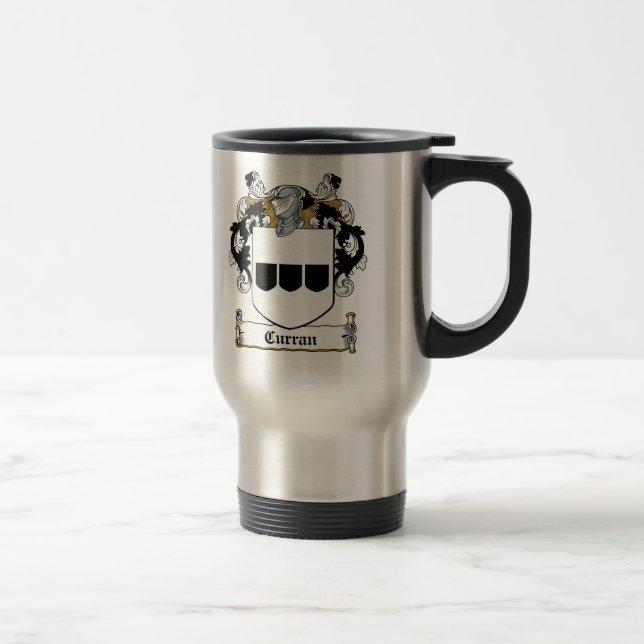 Curran Family Crest Travel Mug (Right)