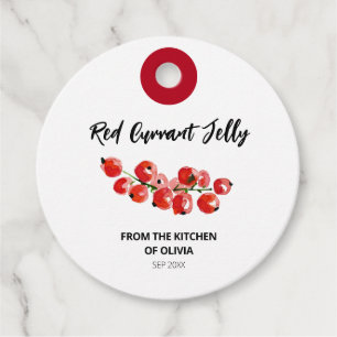Currant Jelly Round Label Gift Tag