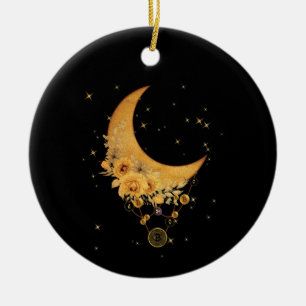 Currency Virtual On The Moon Spiritual Graphic Ceramic Tree Decoration