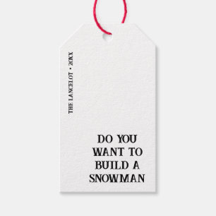 Current Do you want to build a Snowman Minimalist Gift Tags