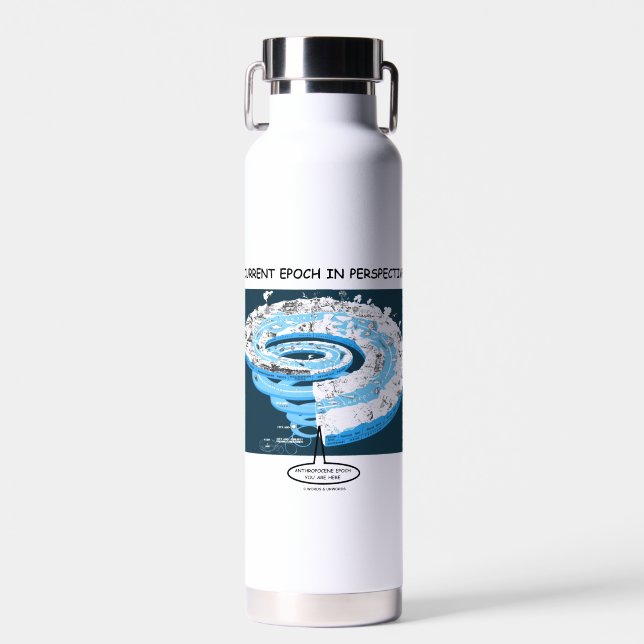 Current Epoch In Perspective You Are Here Water Bottle (Front)