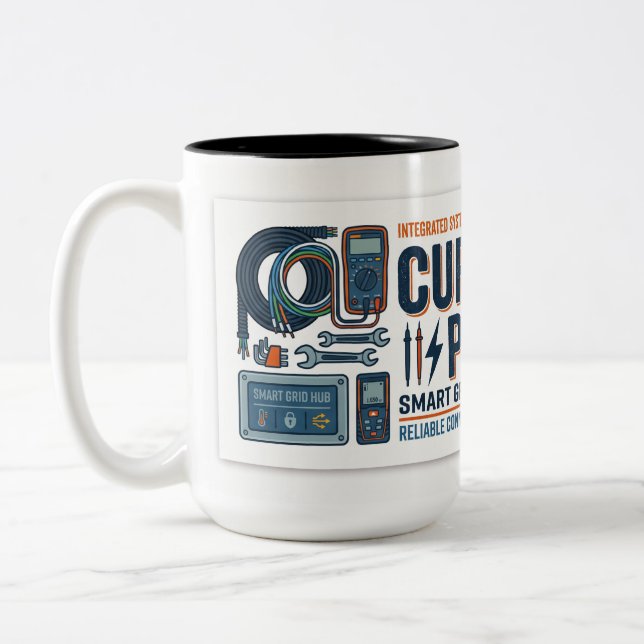 Current Master Electricians Gift  Two-Tone Coffee Mug (Left)