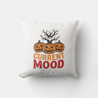 Current Mood Halloween Pumpkin Vintage Shirt Desig Cushion