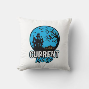 Current Mood Halloween Vintage Engraving Vector_1 Cushion