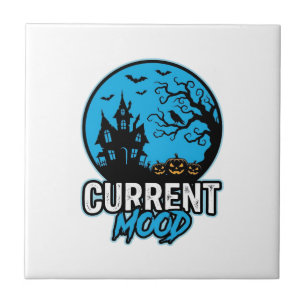 Current Mood Halloween Vintage Engraving Vector_1 Tile