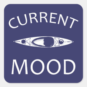 Current Mood Kayaking Square Sticker