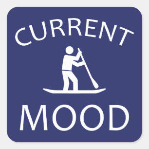 Current Mood Stand Up Paddling Square Sticker