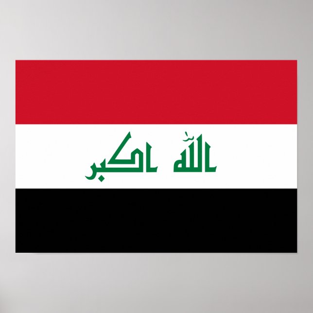 Current National Flag of Iraq Poster (Front)