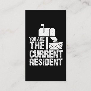 Current Resident Postman Funny Postal Workers Business Card