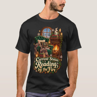 Current Status Reading by the Fire Winter T-Shirt