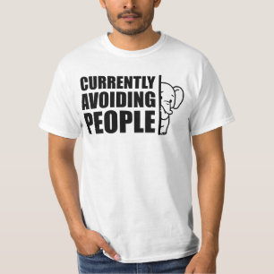 Currently Avoiding People Minimalist Introvert T-Shirt