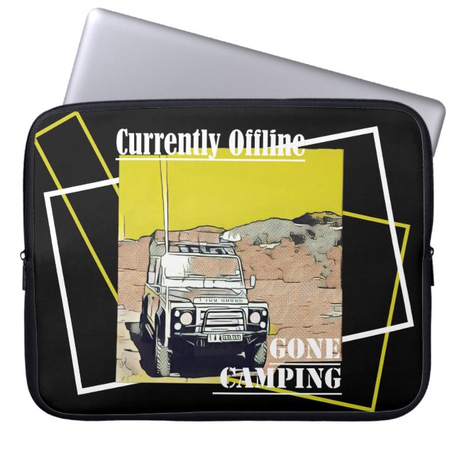 Currently Offline Gone Camping Car Laptop Sleeve (Front)
