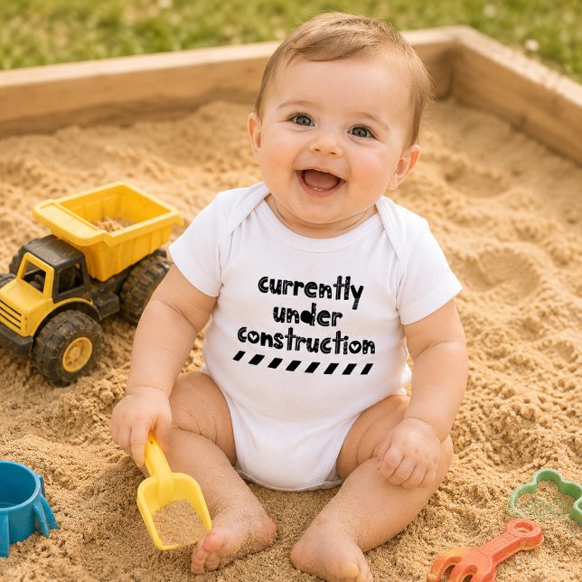 Currently Under Construction Modern Funny Cute Baby Bodysuit (Creator Uploaded)