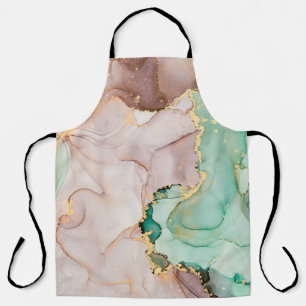 Currents of translucent hues, snaking metallic swi apron