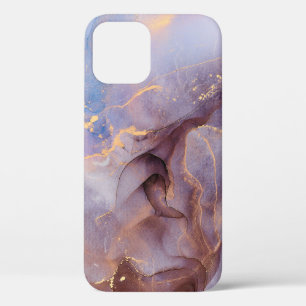 Currents of translucent hues, snaking metallic swi iPhone 12 case