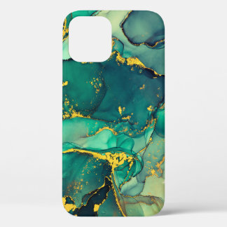 Currents of translucent hues, snaking metallic swi iPhone 12 case