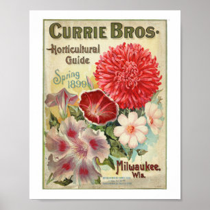 Currie Bros Horticultural Guide 1899 Poster
