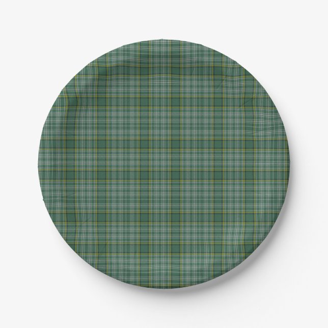Currie Clan Tartan Plaid Paper Plate (Front)