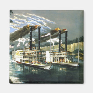 Currier & Ives - Magnet - Champions of Mississippi