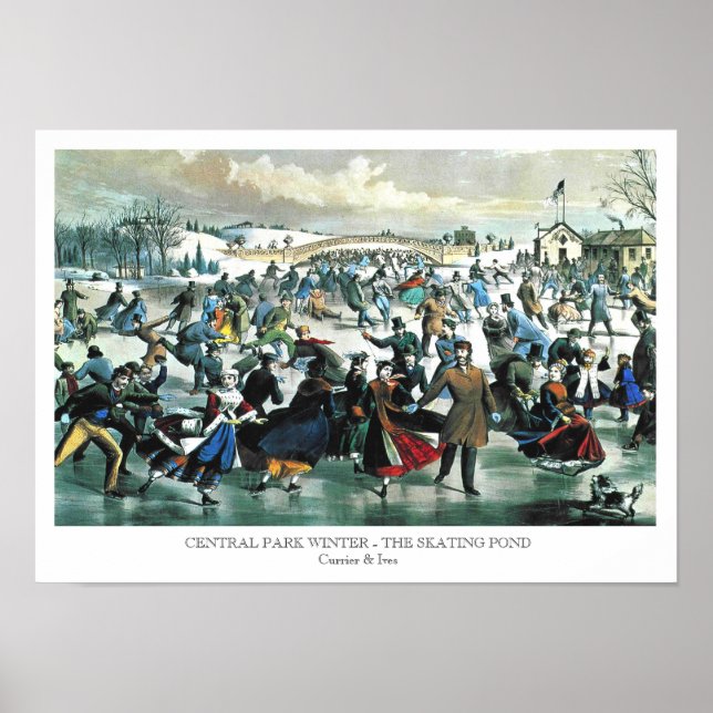 Currier & Ives - Poster - Central Park Winter (Front)